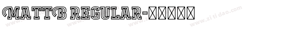 MattB regular字体转换